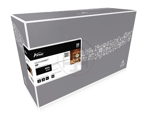 AS18653 Astar HP 653X CLJ toner zwart rebuilt 21.000pagina's chip