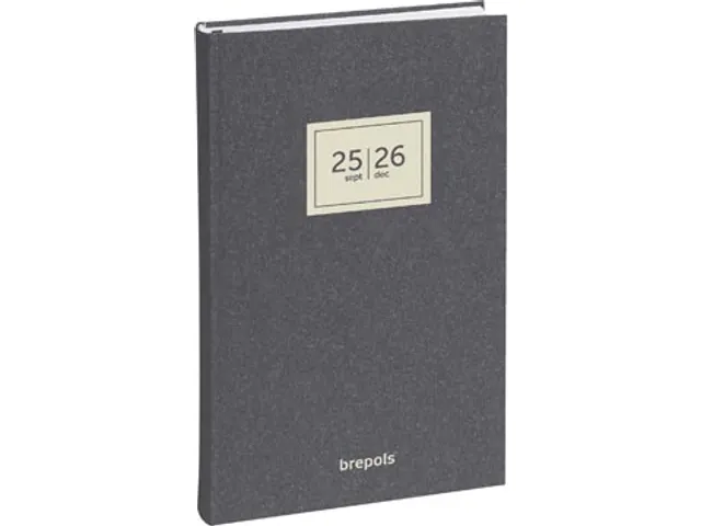 schoolagenda Saturnus 16 maanden Essenz antraciet 1dag/1pag 2025-2026