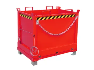 klapbodemcontainer,HxLxB 1145x840x1245mm,0,75m³,hijsogen,vorksloffen - 1