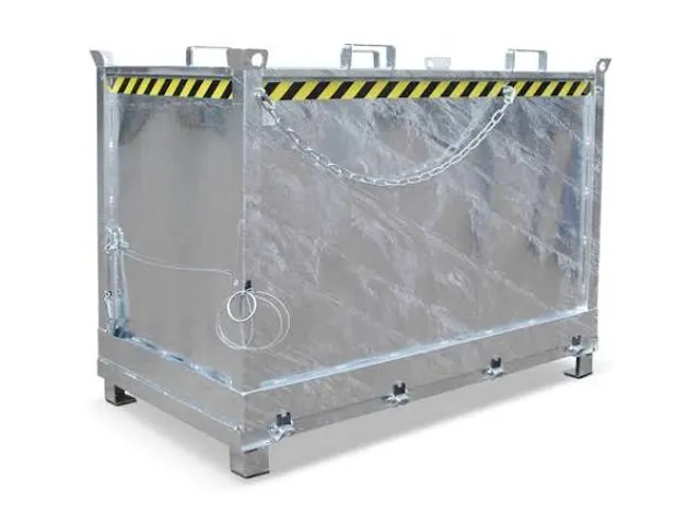 benne à fond ouvrant HxLxl 1160x1000x1800mm 1 5m³ Œillets de grue