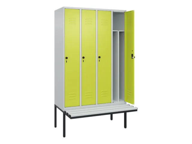 locker voor scheiding van kleding,HxBxD 2120x1200x815mm,4vak