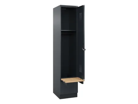 locker met bank,HxBxD 1950x400x815mm,1vak,vak B 400mm,draaigrendel
