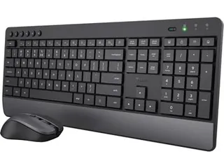 Trezo draadloze deskset gerecycleerd kunststof azerty - 2