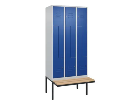 Z-garderobekast,HxBxD 2120x900x815mm,6vak,vak B 300mm,cil.-slot
