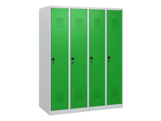 schoollocker,HxBxD 1530x1200x500mm,4vak,vak B 300mm,draaigrendel - 2
