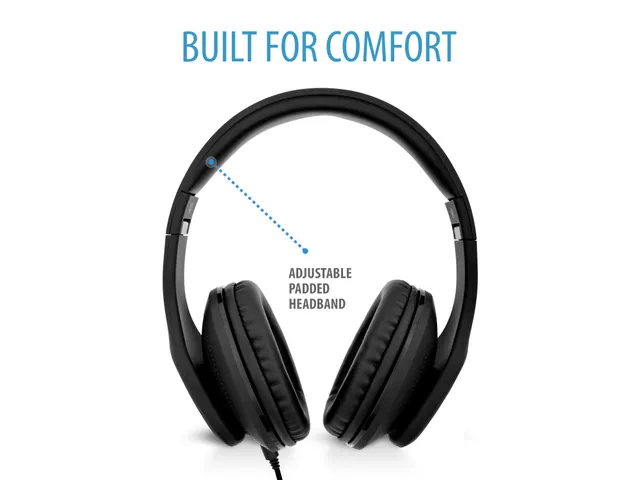 Casque supra-auriculaire avec microphone Noir