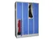 dubbeldekse locker,HxBxD 1850x1200x500mm,4x2vak.,RAL7035,front RAL7016