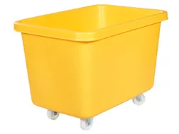Verrijdbare Rechthoekige Bak 227 Liter Hxbxd 641X902X660Mm Pe Geel
