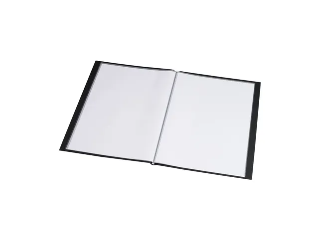 Showmap Rillstab A4 RI99429 20 Tas Zwart met transparant insteekvak