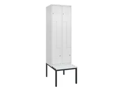 Z-garderobekast,HxBxD 2120x600x815mm,2vak,vak B 300mm,cil.-slot