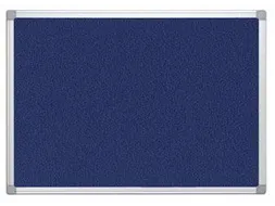 Textielbord Met Aluminium Frame 60x45cm Blauw Vilt