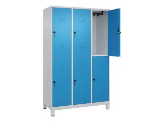 dubbeldekse locker,HxBxD 1950x1200x500mm,3x2vak.,vak B 400mm - 2