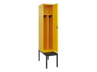 locker met bank,voor scheiding van kleding,HxBxD 2120x400x815mm,1vak - 1