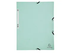 Elastomap Exacompta aquarel A4 3 kleppen 400gr glanskarton groen