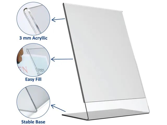 Kaarthouder Europel L-standaard A4 staand acryl