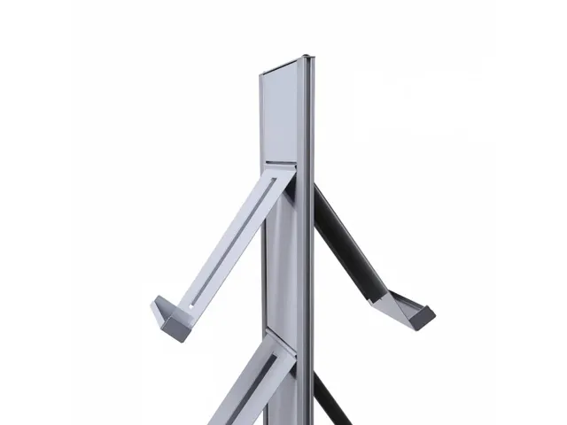 Brochurerek Totem Zilver Zonder Legplanken