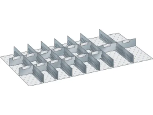 Sleufscheidingswandset,7Xsleufwand/14Xscheidingsplaat