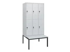 armoire vestiaire avec banc à deux niveaux HxlxP 1950x900x815mm