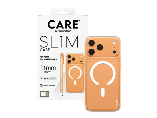 PanzerGlass CARE by SL1M Case Transparent w. MagSafe iPhone 17 P