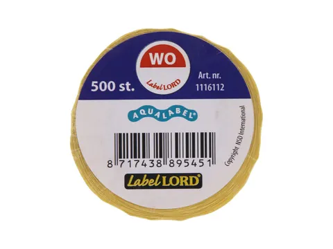 Aqualabel Dagetiket Woensdag Rood 19mm 500 Stuks