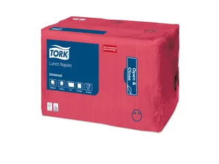 Tork 509307 Lunchservet Universal Rood 32,5x32,5cm - 1