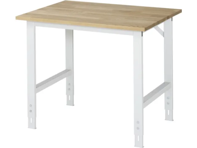 werkbank,HxBxD 760-1080x1050x800mm,beukblad,geolied,draagverm. 500kg