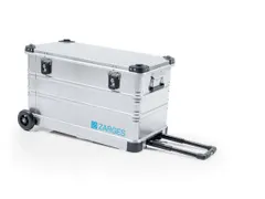 Transportkist Aluminium 99l 455x 800x 400mm 2wielen 2-delige Trekgreep