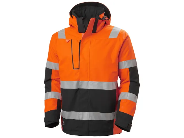Helly Hansen Alna 2.0 hi-vis winterjas, oranje/zwart, maat L, per stuk