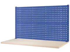 Geperforeerde plaat, opbouw voor werkbank duifblauw 700x1500mm