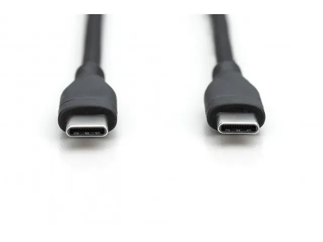 USB-C siliconen oplaadkabel USB-C USB-C 2m USB 2.0 60W zwart