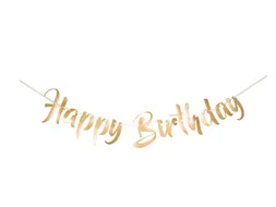 Happy Birthday Letterslinger Goud 1m