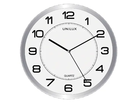 Wandklok Unilux Attraction Ø 22cm lichtgrijs/wit