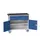 gereedschapswagen 965x1050x600mm antislip 2 laden+kast RAL7035+RAL5010