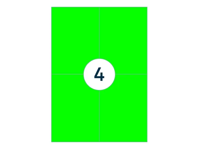 Etiquette Rillprint 105x148mm vert fluo 400 étiquettes