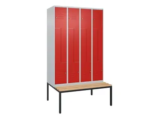 Z-garderobekast,HxBxD 2120x1200x815mm,8vak,vak B 300mm,cil.-slot - 1