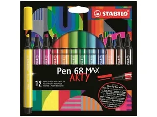 Viltstift STABILO Pen 68 /12 Max Arty assorti etui à 12 stuks - 1