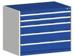 ladekast 800x1050x650mm 5 laden zware lasten staal Ral7035 Ral5010