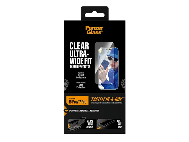 PanzerGlass Screen Protector iPhone 18 Pro | 17 Pro | Ultra-Wide Fi
