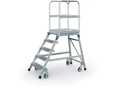 Bordestrap Aluminium Bordes 1200x 600x 800mm 5treden Aluminium