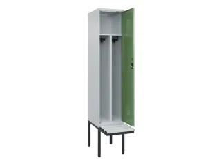 locker met bank,voor scheiding van kleding,HxBxD 2120x400x815mm,1vak - 1