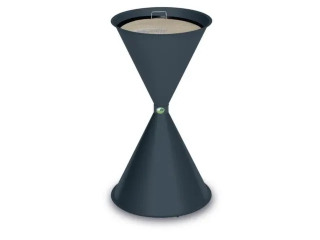 Zandasbak Staalplaat 730x400mm Ronde Trechter Sticker Verzinkt Ral7024