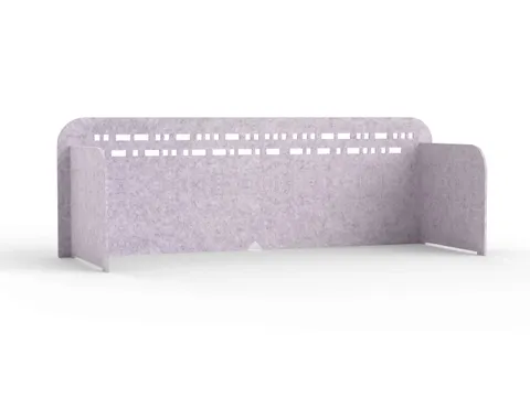 Akoestisch PET-vilt scheidingsscherm L 150x55cm lichtgrijs