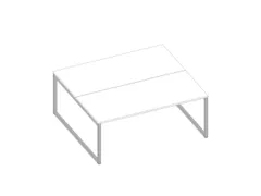 benchtafel,HxBxD 730x1800x1600mm,blad wit,sledeframe aluminium