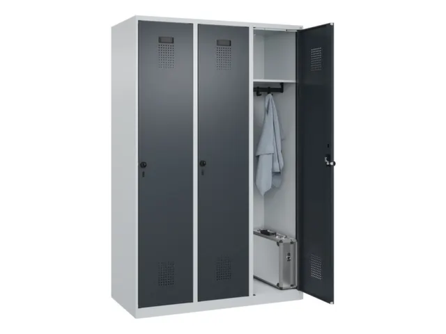 locker,HxBxD 1850x1200x500mm,3vak,vak B 400mm,draaigrendel