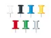 Doos met 25 prikbordspelden Push Pins punthoogte 7mm 10mm diameter
