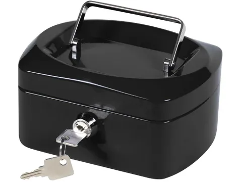 Geldkoffer Zwart 155x120x75mm Inclusief 2 Sleutels