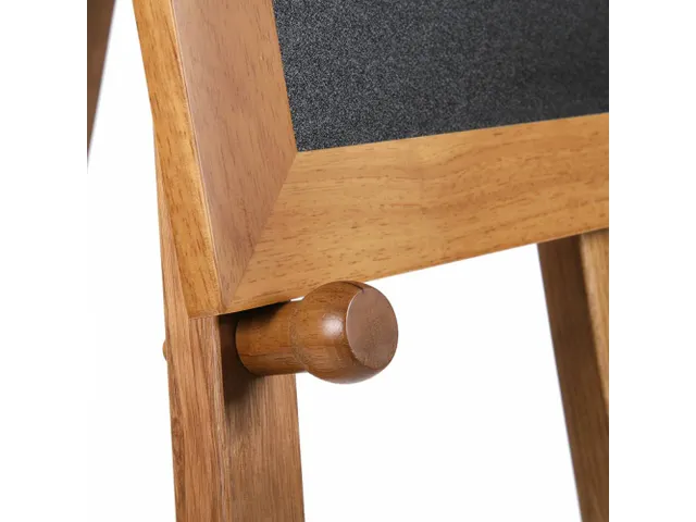 Chevalet bois dur marron clair pour tableau noir/panneau imprimé