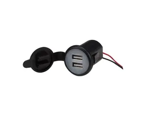USB-Lader Voor DE Auto-Inbouw (12-24 VDC IN, 2 x 5 V UIT) - 2