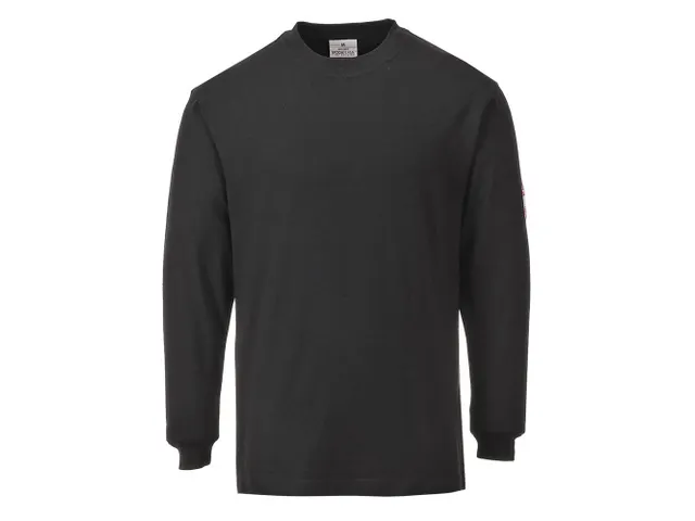 Portwest FR11 T-shirt met lange mouwen, zwart, maat XL, per stuk