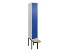 locker met bank,HxBxD 2120x300x815mm,1vak,vak B 300mm,draaigrendel